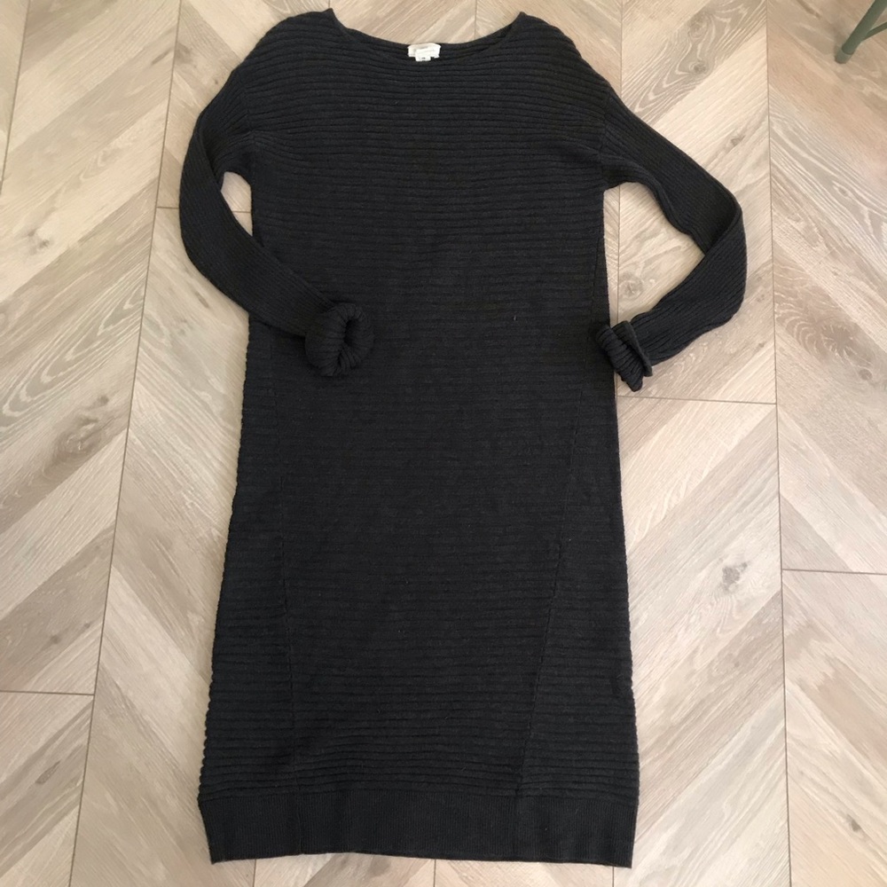 Caslon Midi Sweater Dress Long Small Grey